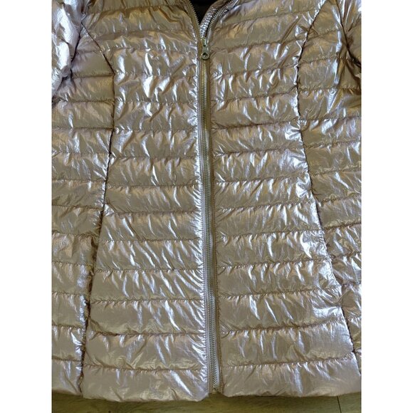 Kate Spade Rose Gold Packable Down Filled Puffer Jacket Medium Has Carry Bag - Picture 7 of 16